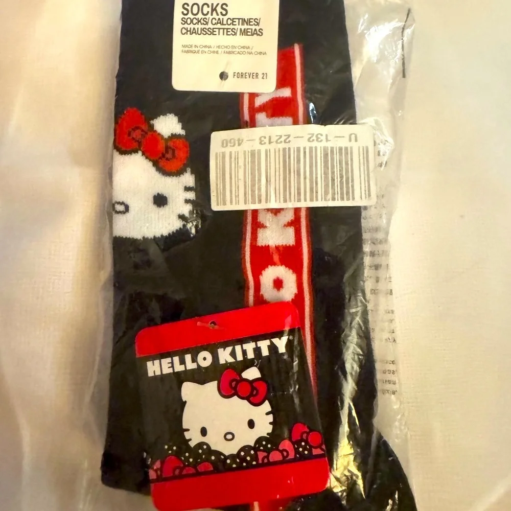Hello Kitty Black and Red Casual Socks